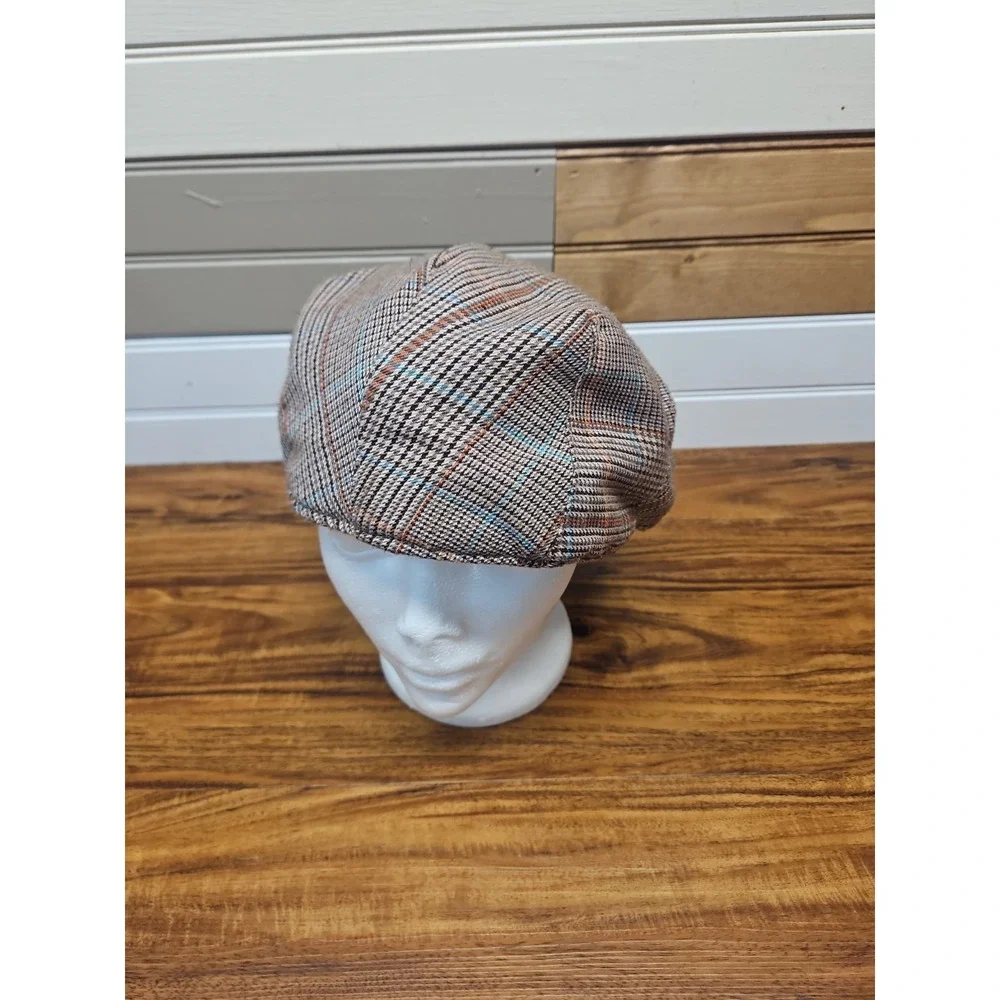 Lot Of 2 Wonderful Fashion Plaid Cabbie Newsboy Hat Size Lg
